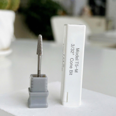 Đầu Mài Chân Móng Úp T5-M Titan Đúc Đặc, Mài Khóe Da, Dũa Tròn Culticle Khóe Móng Bột Nhanh Mạnh Size M, Không Nóng, Đầu Mài Mỹ USA  Làm Nail Nữ Women