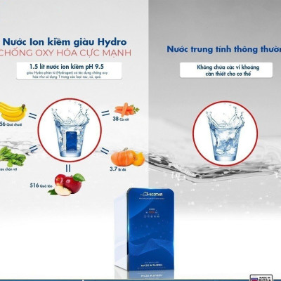 Máy lọc nước ion kiềm giàu hydro Geyser Ecotar 9 - hàng chính hãng
