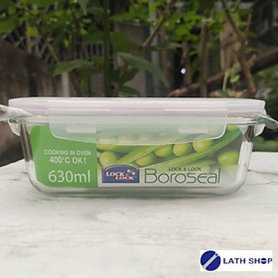 Hộp Thủy Tinh Chịu Nhiệt Glass Euro Lock&Lock-LLG428 175x130x64mm - 630Ml