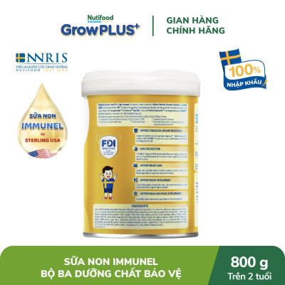 Sữa bột Nutifood GrowPLUS+ Sữa Non Immunel trên 2 tuổi Lon 800g