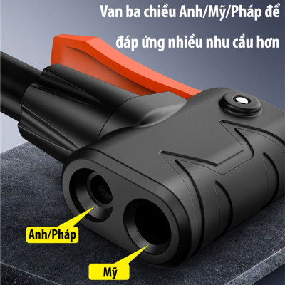 Bơm Tay Xe Đạp SP-P32 với tay cầm chống trượt, đầu bơm đa van 160PSI, Đa Dụng cho Xe Đạp, Xe máy, Xe Ô Tô, lõi nhôm bên trong, kín chống ngược khí - Mai Lee