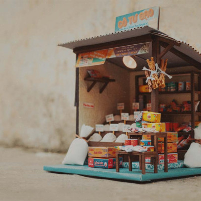 MÔ HÌNH SÀI GÒN XƯA VÀ NAY - TIỆM GẠO TÍ HON - AD06