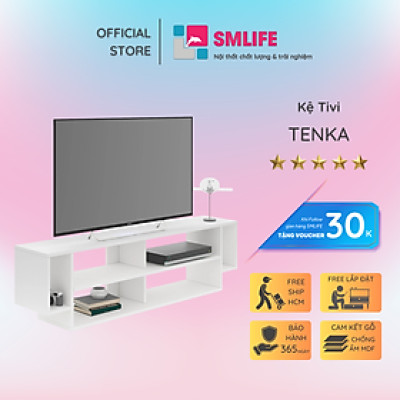 Kệ tivi gia đình bằng gỗ cao cấp cho gia đình SMLIFE Tenka