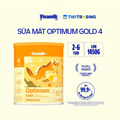 Sữa bột VinamilkOptimum Gold Step 4 Hộp Thiếc 1450g