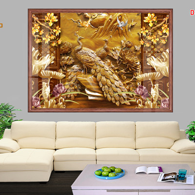 Tranh kính cường lực Chim Công D803 03 (được chọn nhiều mẫu)