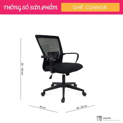 Ghế văn phòng chân xoay lưng bọc lưới SMLIFE Connor