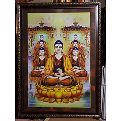 Tranh phật tam thánh -Tam thánh phật -P034