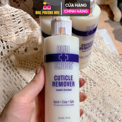 [Cao Cấp] Mềm Da Blue Cross 177ml Cao Cấp Dạng Lỏng Vàng Có Tem Nhập Khẩu Mỹ Chuyên Dùng Làm Nail, Dung Dịch Mềm Da Không Ngâm Nước Nữ Women