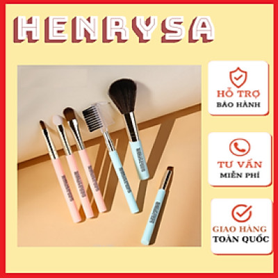 Bộ cọ trang điểm cá nhân 6 món nhỏ gọn, lông mềm mại - HENRYSA