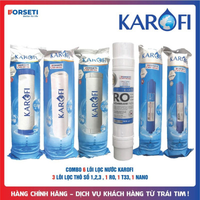 Combo 6 lõi lọc nước Karofi Hàng chính hãng dùng cho máy lọc nước Karofi HCV362
