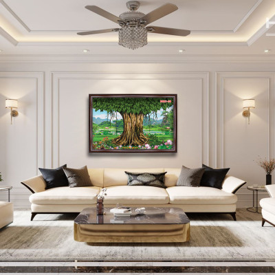 D802 01 Tranh kính Phong cảnh thiên nhiên ( được chọn mẫu)