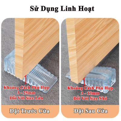 Miếng Chặn Cửa Silicone KUNBE Mẫu Mới Chống Sập Cửa Chắn Gió Va Đập Cửa An Toàn