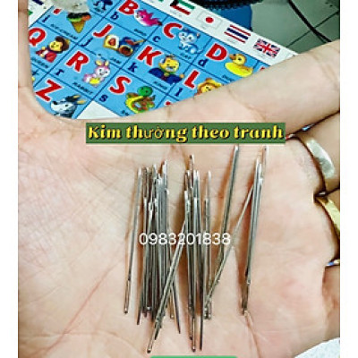 Kim thêu tranh chữ thập, kim này thường được tặng trong tranh, dễ cầm nắm, dễ thêu