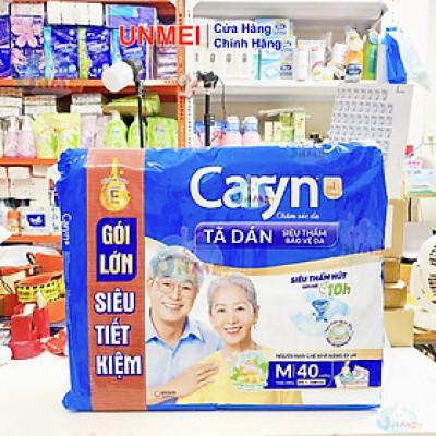 Tã Dán Siêu Thấm Caryn Gói Siêu Tiết Kiệm M40 (40 Miếng) - MẪU MỚI