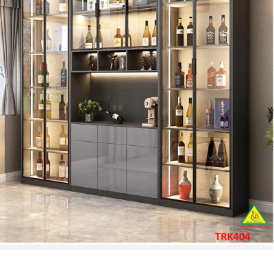 Tủ rượu cánh kính, tủ trưng bày rượu TRK404 - Nội thất lắp ráp Viễn Đông ADV