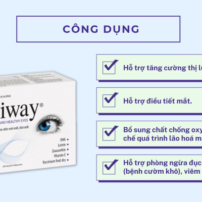 Viên uống bổ mắt tăng cường thị lực và phục hồi tổn thương mắt OPTIWAY