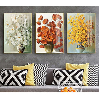 Bộ 3 Tranh Gương Cúc 3 Màu – SNO 1197