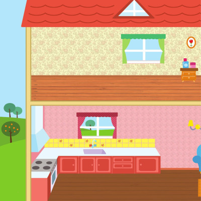 Sách - Trang Trí Ngôi Nhà - Với Gần 600 Miếng Dán Và Khuôn Hình Sáng Tạo - Bìa Cứng