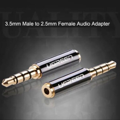 Ugreen UG2050220502TK Màu Đen Đầu chuyển âm thanh 3.5mm dương sang 2.5mm âm - HÀNG CHÍNH HÃNG
