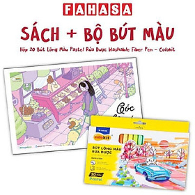Combo Sách Góc Nhỏ Có Nắng + Hộp 20 Bút Lông Màu Pastel Rửa Được Washable Fiber Pen - Colokit SWM-C008