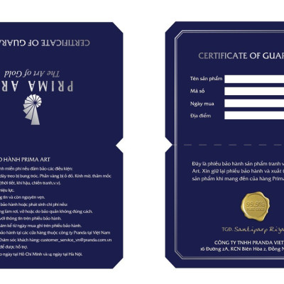 Tranh Vàng 24K PRIMA ART - ĐÔI HẠC - Kích thước 16 x 29 cm - CGS-0332-02