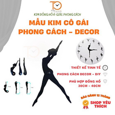 Kim Đồng Hồ Treo Tường Hình Cô Gái Nghệ Thuật Decor Độc Lạ DIY Gắn Máy Kim Trôi – Phụ Kiện Đồng Hồ Trang Trí Sáng Tạo