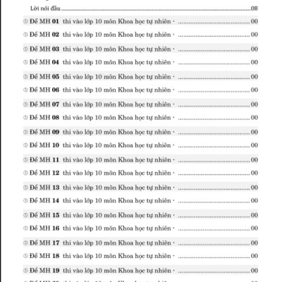 Sách - 45 Đề Minh Hoạ Ôn Thi Vào Lớp 10 Môn Khoa học Tự nhiên