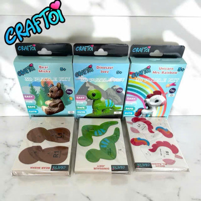 Bộ mô hình đồ chơi lắp ráp xếp hình DIY 3D Đồ Chơi Xây Dựng Mô Hình Giáo Dục Trẻ Em CRAFTOI 3D Puzzel Kit Dinosaur Joey
