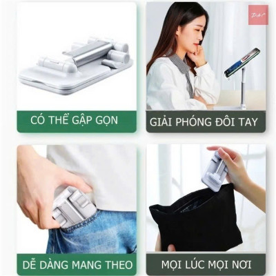 Giá Đỡ Điện Thoại Cao Cấp - Xoay - Tăng Giảm Chiều Cao - Có Thể Gấp Gọn - Hàng Nhập Khẩu