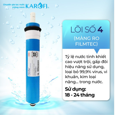 Lõi Lọc RO Số 4 màng FILMTEC Mỹ- Hàng Chính Hãng