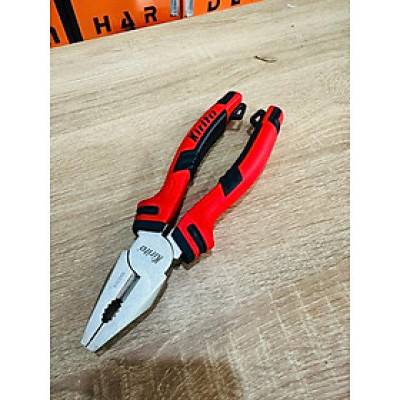 Kìm Điện Đa Năng Công Nghiệp Kirito Màu Đỏ Đen - Dài 8 inch (200mm) - Chất Liệu CR-V Cao Cấp
