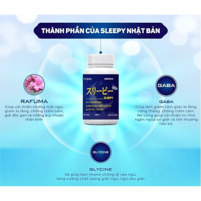 Viên Uống Hỗ Trợ Ngủ Ngon Sleepy Fujina Nhật Bản, Viên Uống Dành Cho Người Mất Ngủ