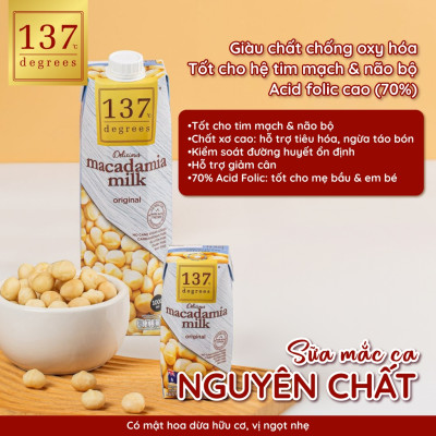 Sữa hạt Macca Nguyên chất 137 DEGREES 1000ml