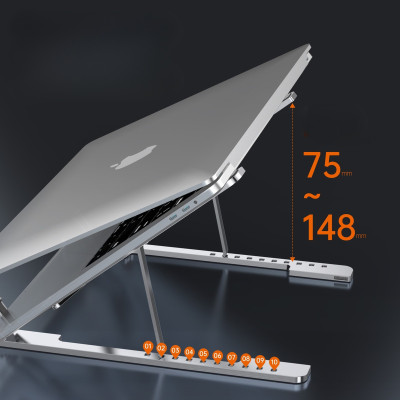 Giá Đỡ Laptop Hợp Kim Nhôm Cao Cấp FIRO F39 - Đế Tản Nhiệt Cho Laptop,Macbook,Máy Tính Xách Tay,Gấp Gọn Tiện Lợi - 10 Vị Trí Điều Chỉnh Góc Độ - Tương Thích Với Các Dòng Laptop/Macbook 11 - 17inch Và Tất Cả Máy Tính Bảng - Hàng Chính Hãng
