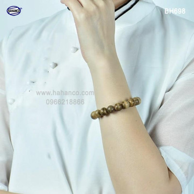 Vòng Gỗ Trầm Hương (Đủ Size) BH698 -Trầm Tốc Việt - An Yên/Thịnh Vượng - Bracelet of HAHANCO