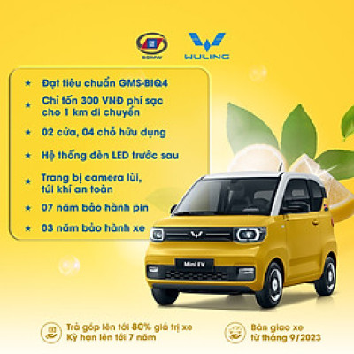 Phiếu đặt cọc [LV2-120 Km]Ô tô điện Wuling Mini EV