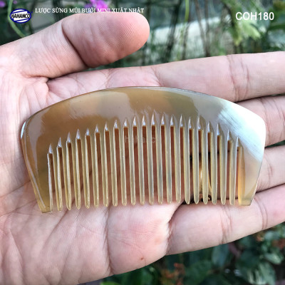 Lược Sừng Múi Bưởi Mini Răng Thưa (Size: XS-9cm) COH189 - Chải tóc xoăn rối xù, phụ kiện bỏ túi tiện dụng không thể thiếu - Chăm sóc tóc - HAHANCO