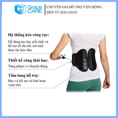 Đai Bảo Vệ Lưng Grace Care LH220 – Dây Kéo Ròng Rọc Cố Định Chắc Chắn, Giảm Đau Lưng Hiệu Quả