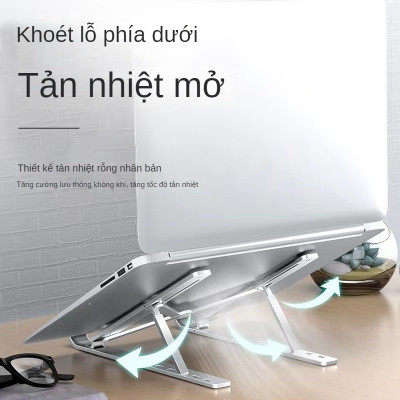 Giá Đỡ Tản Nhiệt Laptop/ Máy tính bảng/ Ipad để bàn chất liệu hợp kim nhôm loại cao cấp nhất (Giao màu ngẫu nhiên) Hút Gió Tương Thích Với Mọi Loại Laptop Đế Nhôm Gập Dành Cho Macbook Gấp Gọn Tiện Dụng - Hàng Nhập Khẩu