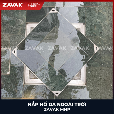 Nắp hố ga lát đá ZAVAK MHP-AA60 KT60x60cm/ lát đá 2cm/ inox 304