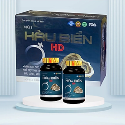 Viên Hàu biển - Hộp 2 lọ x 30 viên - Giúp bổ thận, tráng dương, tăng cường sinh lực nam