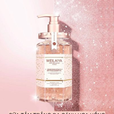 Sữa tắm trắng da cánh hoa hồng Damask Weilaiya Grand Rose Extracts Whitening Shower Gel 450ml
