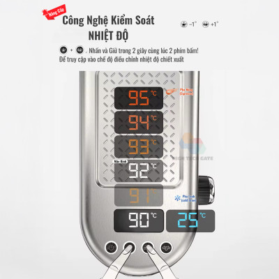 Máy Pha Cà Phê Espresso H10B nhỏ gọn pha espresso gia đình full chức năng DIY linh hoạt, bán tự động, Hàng Chính Hãng