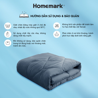 Chăn hè thu Tencel cao cấp Homemark 200x220cm, mềm nhẹ, thoáng khí, kháng khuẩn, chống dị ứng