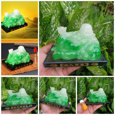 Tượng Phật Ngọc Di Lặc Đá Phong Thủy Có Ngăn Nước Hoa Gắn Taplo Ô Tô, Để Bàn Làm Việc – Loại Đẹp Sang Trọng, Mang Lại May Mắn