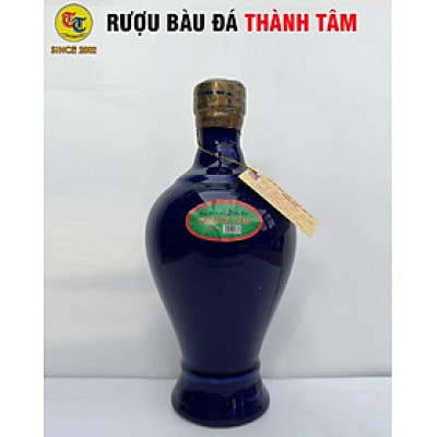 Đặc Sản Bình Định - Rượu Bàu Đá Thành Tâm Chum Đậu Xanh (Màu xanh bút bi) 650ml - OCOP 3 Sao
