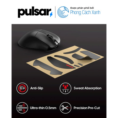 Miếng dán chống trượt Pulsar Supergrip - Grip Tape Precut for Xlite V3 / Xlite V4 Size Medium - Hàng Chính Hãng