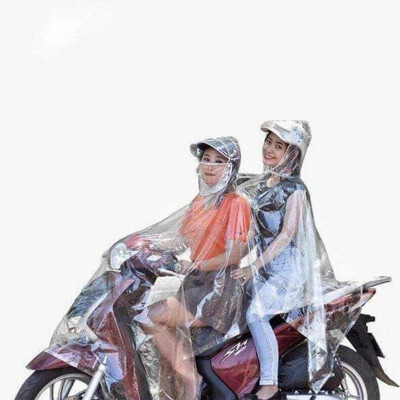 Áo Mưa Trong Suốt Có Khẩu Trang Che Mặt Loại 2 Đầu Tiện Dụng