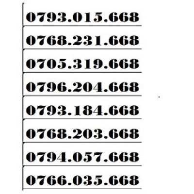 [FREE SHIP]Sim 4G Mobifone LỘC PHÁT đầu số 07xx668 nguyên kít, chưa đăng ký thông tin- Hàng chính hãng