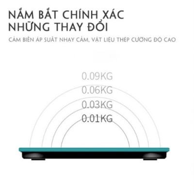 Cân Điện Tử Sức Khoẻ Bluetooth Phân Tích Chỉ Số Cơ Thể Kết Nối Điện Thoại Qua Bluetooth Màn Hình LCD HD, Độ Chính Xác Cao Màu Đen
